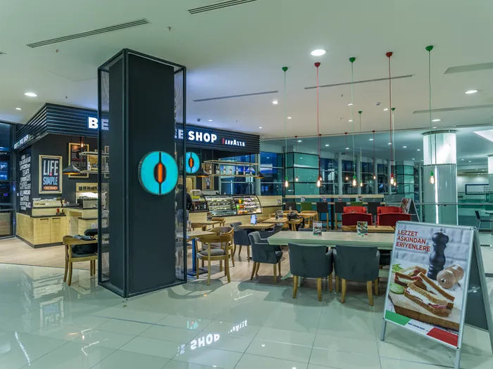Bean Shop café kiosk in a shopping mall